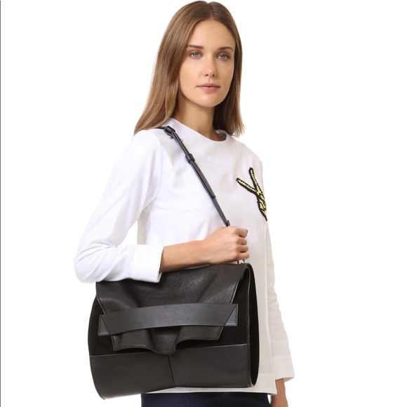 🎁HP🎁 NARCISO RODRIGUEZ Black Jaq Shoulder Bag - Picture 2 of 16